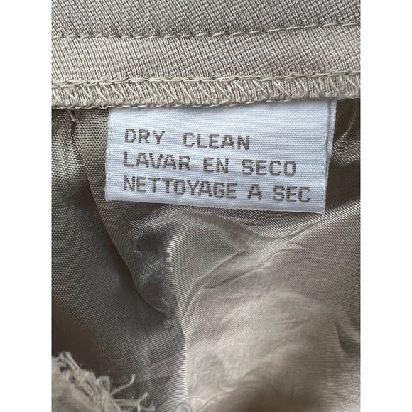 Jones New York dress pants size 10 beige fully lined wide leg zipper USA FLAW - Picture 13 of 16